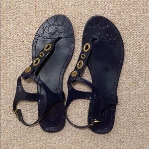 Blue Coach thong sandals sz 11